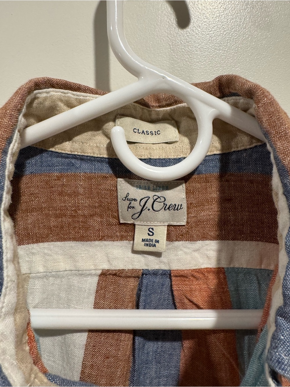 J. Crew Men’s Striped Short-Sleeve Linen Blend Shirt. Size S - Picture 2 of 3